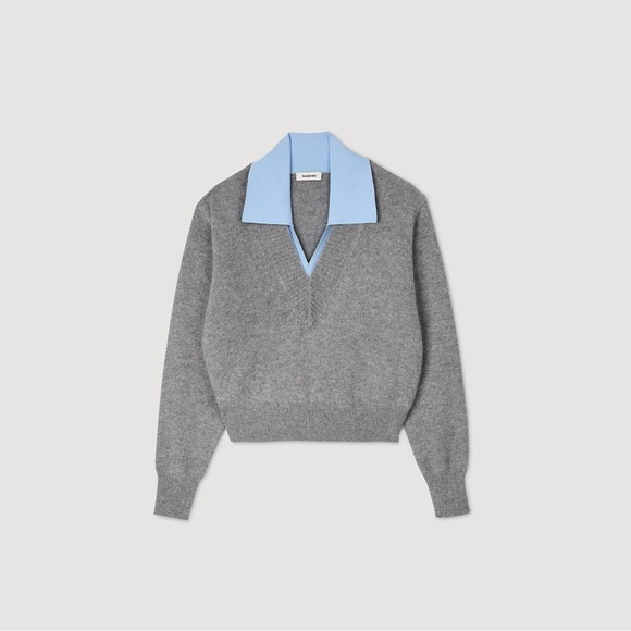 Sandro wool double neck sweater size 0 / XS - Picture 1 of 5